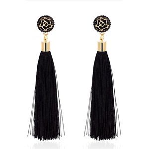 Black Tassel Earrings